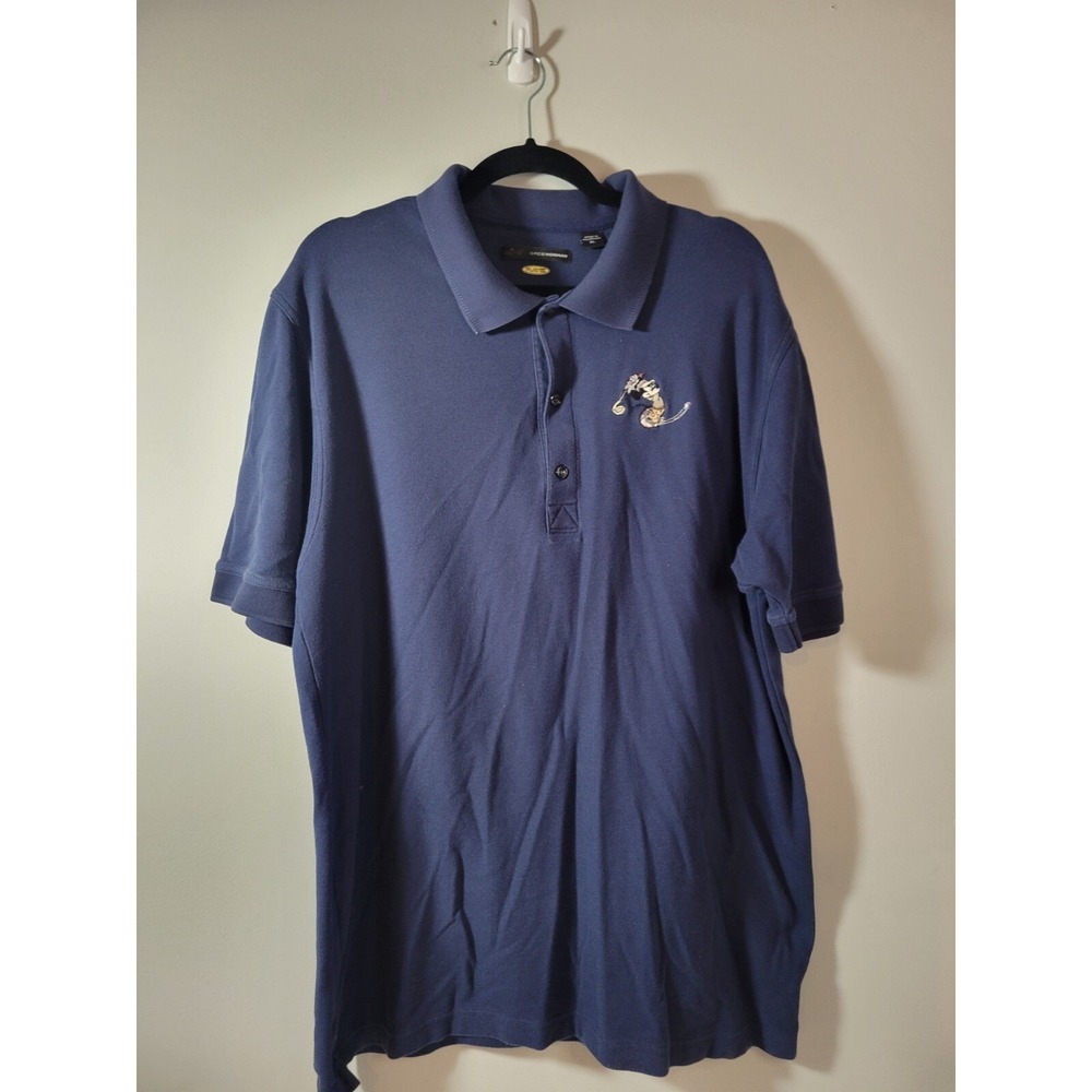 Mickey Mouse Golf Greg Norman Polo Shirt Walt Disney World Blue XL